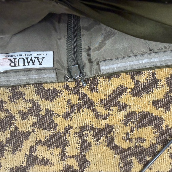 AMUR Olive Green Strapless Pleated Maxi Gown - Picture 2 of 6